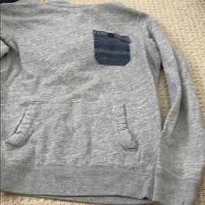 small hollister gray and blue soft hoodie